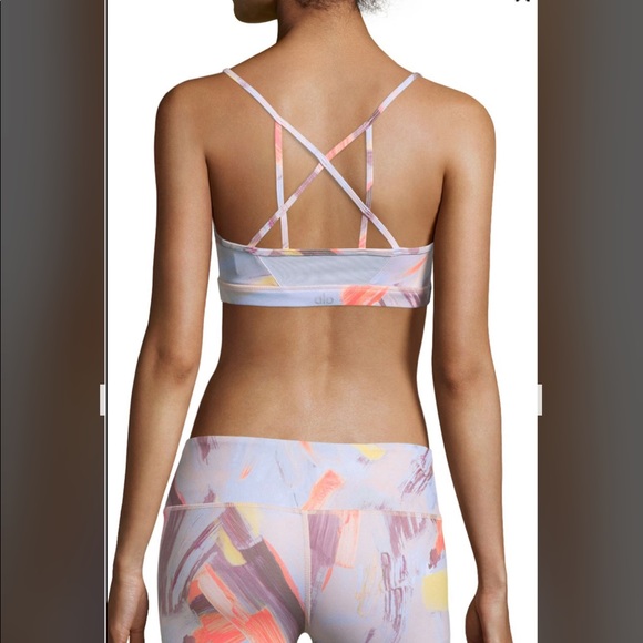 ALO Yoga Goddess Sports Bra-Modernist Multi-Size Large - Picture 2 of 10